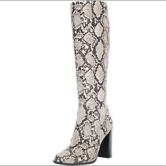 New KENNETH COLE Justin Snake Print Tall Boots - Picture 11 of 11